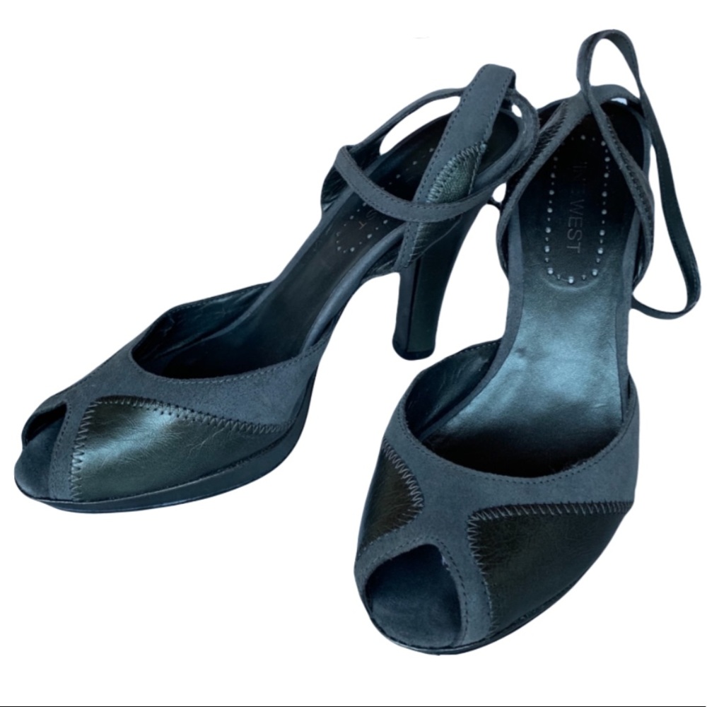 Nine West 4" heel open toe platform sandals